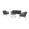 marque pas cher NOTRE SELECTION Salon De Jardin 5 Pièces SONORA LOUNGE Acier Anthracite 7