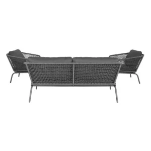 marque pas cher NOTRE SELECTION Salon De Jardin 5 Pièces SONORA LOUNGE Acier Anthracite 9