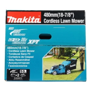 à prix très bas Tondeuse 2x18V Makita 48cm + 2 Batteries 5Ah + Chargeur – DLM480CT2 18