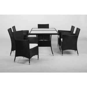 NOTRE SELECTION Ensemble Repas 7 Pièces DINING En Acier Noir – M39 grande marque pas cher 16