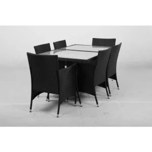 NOTRE SELECTION Ensemble Repas 7 Pièces DINING En Acier Noir – M39 grande marque pas cher 14