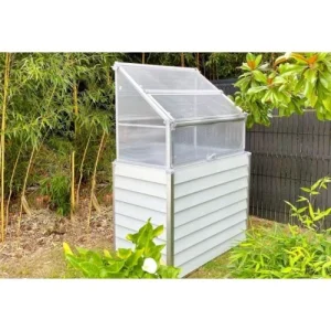 prix de gros Mini Serre De Jardin Adossable Simple STRETTO DCB 62×120 Blanc – STRETTO-SIMPLE-B 6