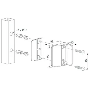 Locinox Gâche Pour Serrure De Piscine TWIST 40 bas prix 6